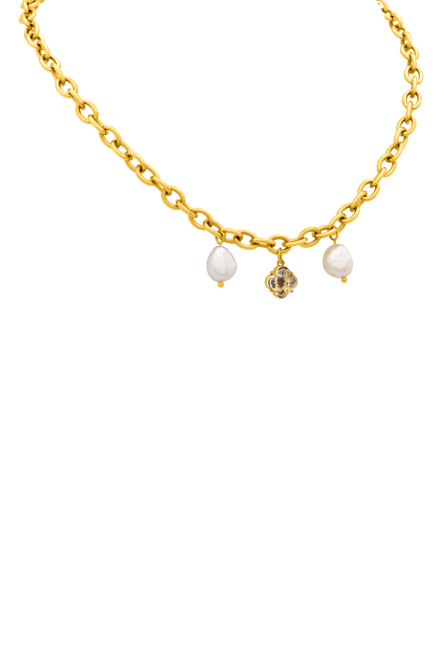 Gaia’s Cable Freshwater Pearl Chain Necklace