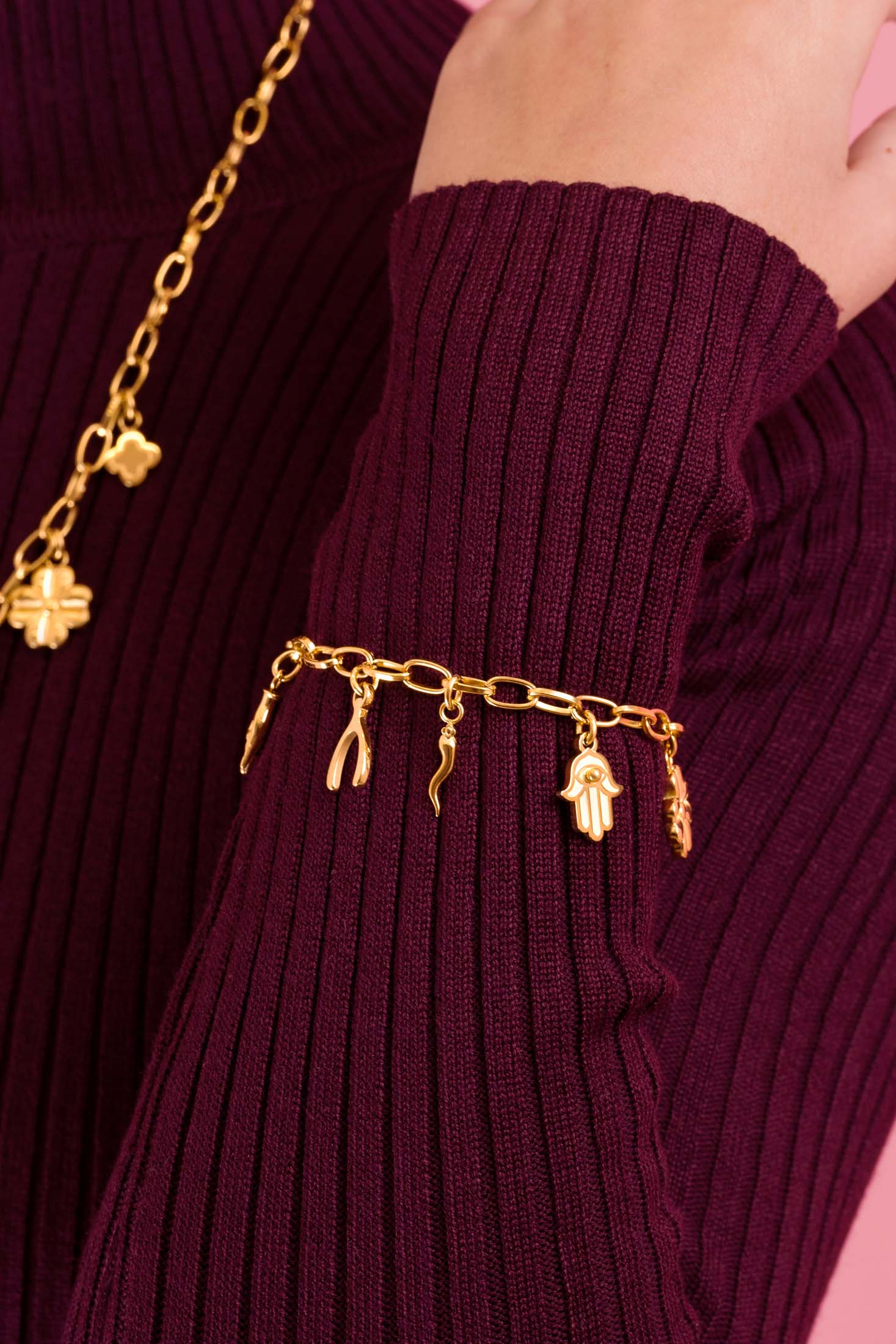 Fortuna Charm Necklace &amp; Bracelet Gift Set