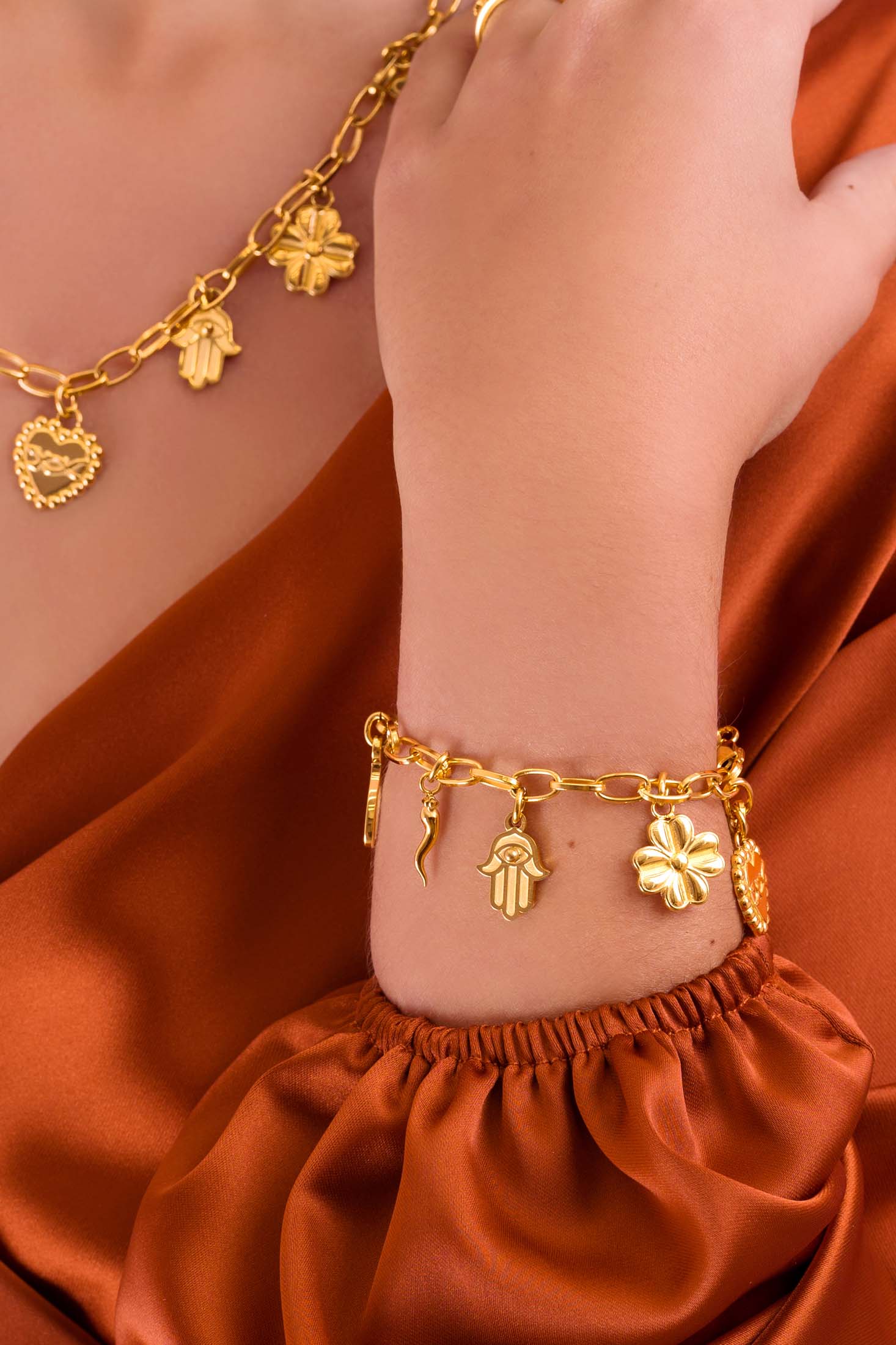Fortuna Charm Necklace &amp; Bracelet Gift Set