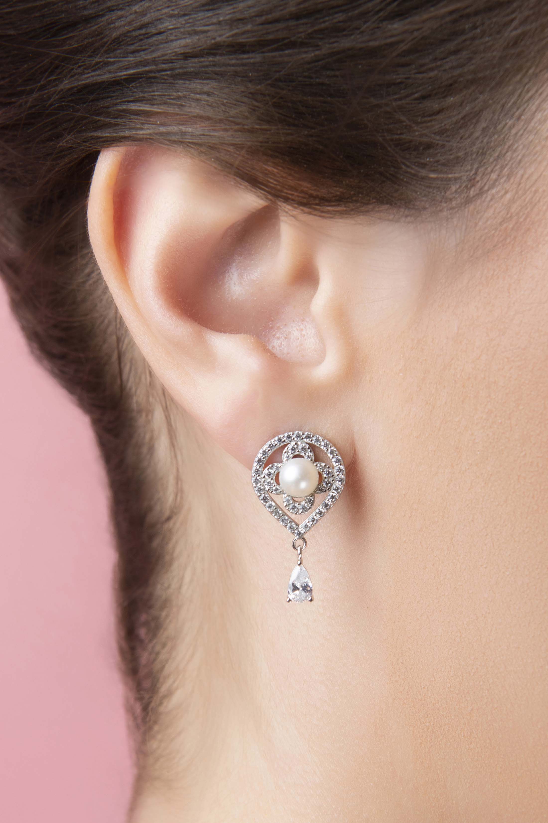 Crystal Perla Teardrop Earring Set