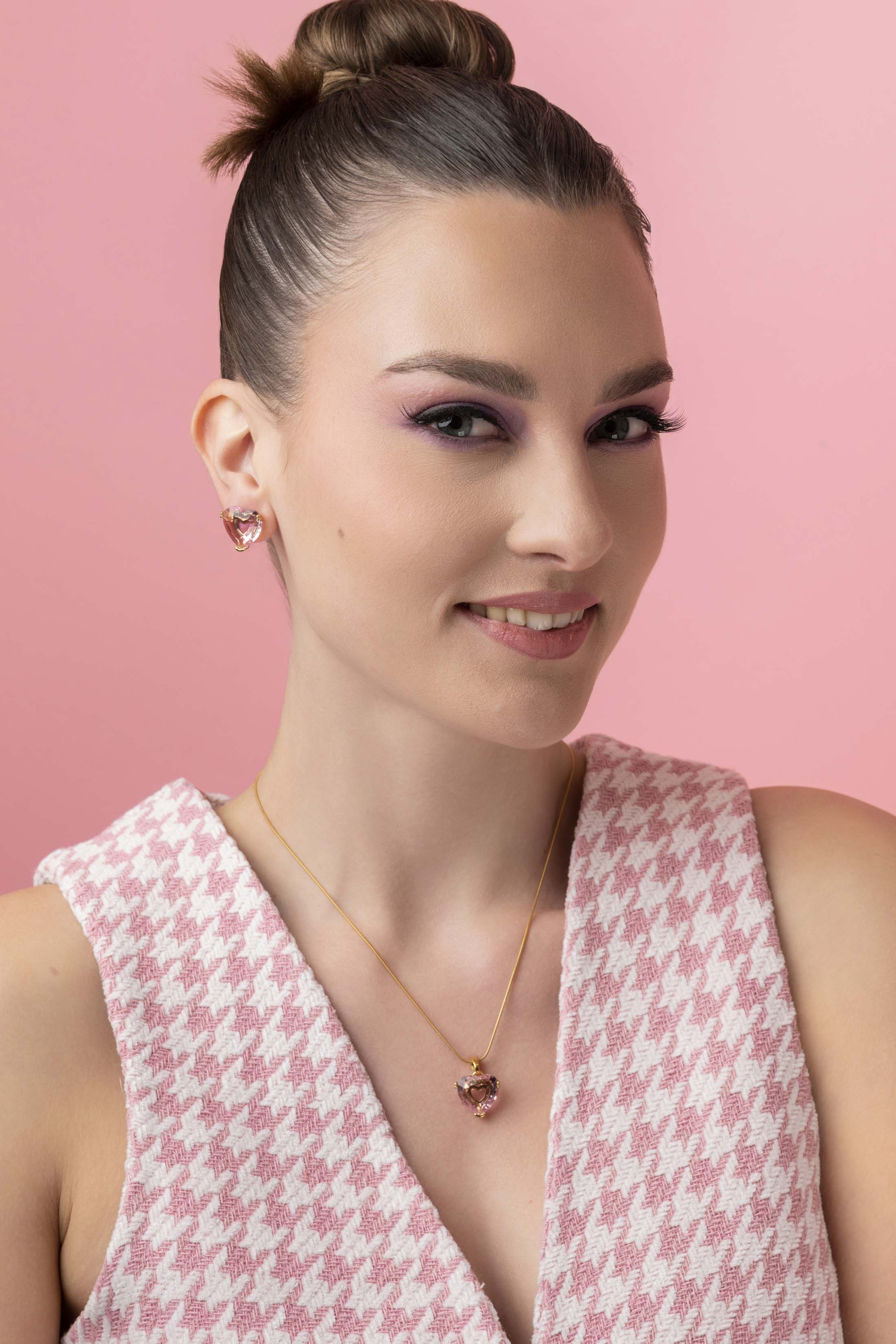 Kristallina Roża Stud Earrings &amp; Pendant Gift Set
