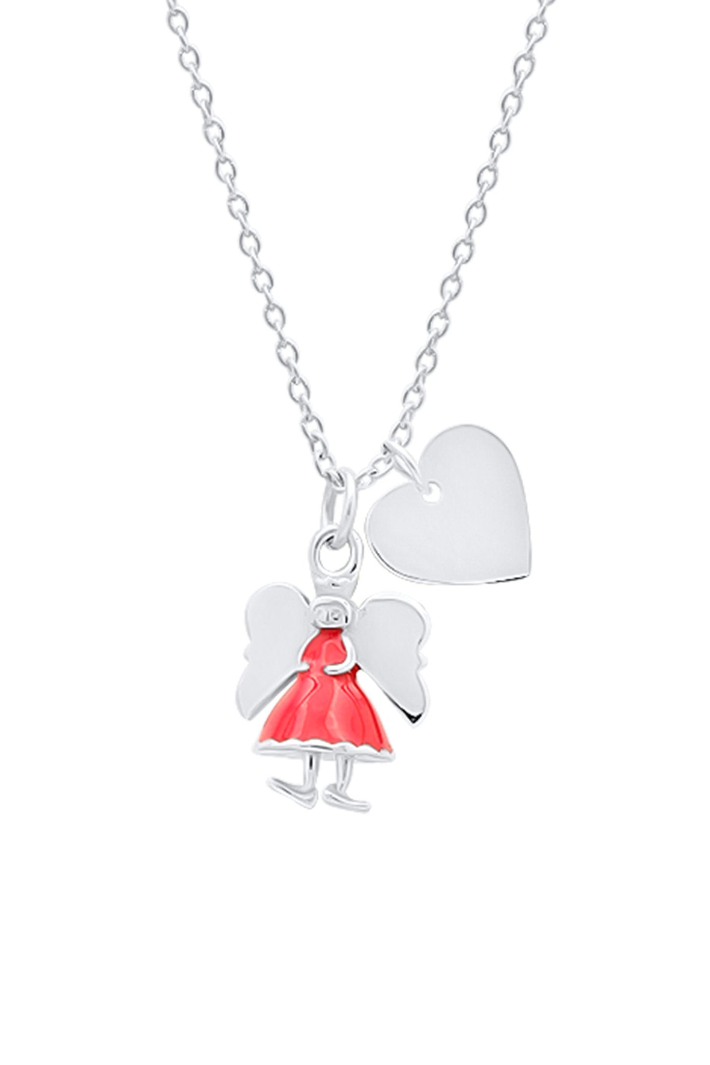Carisma Engravable Heart &amp; Fairy Pendant necklace