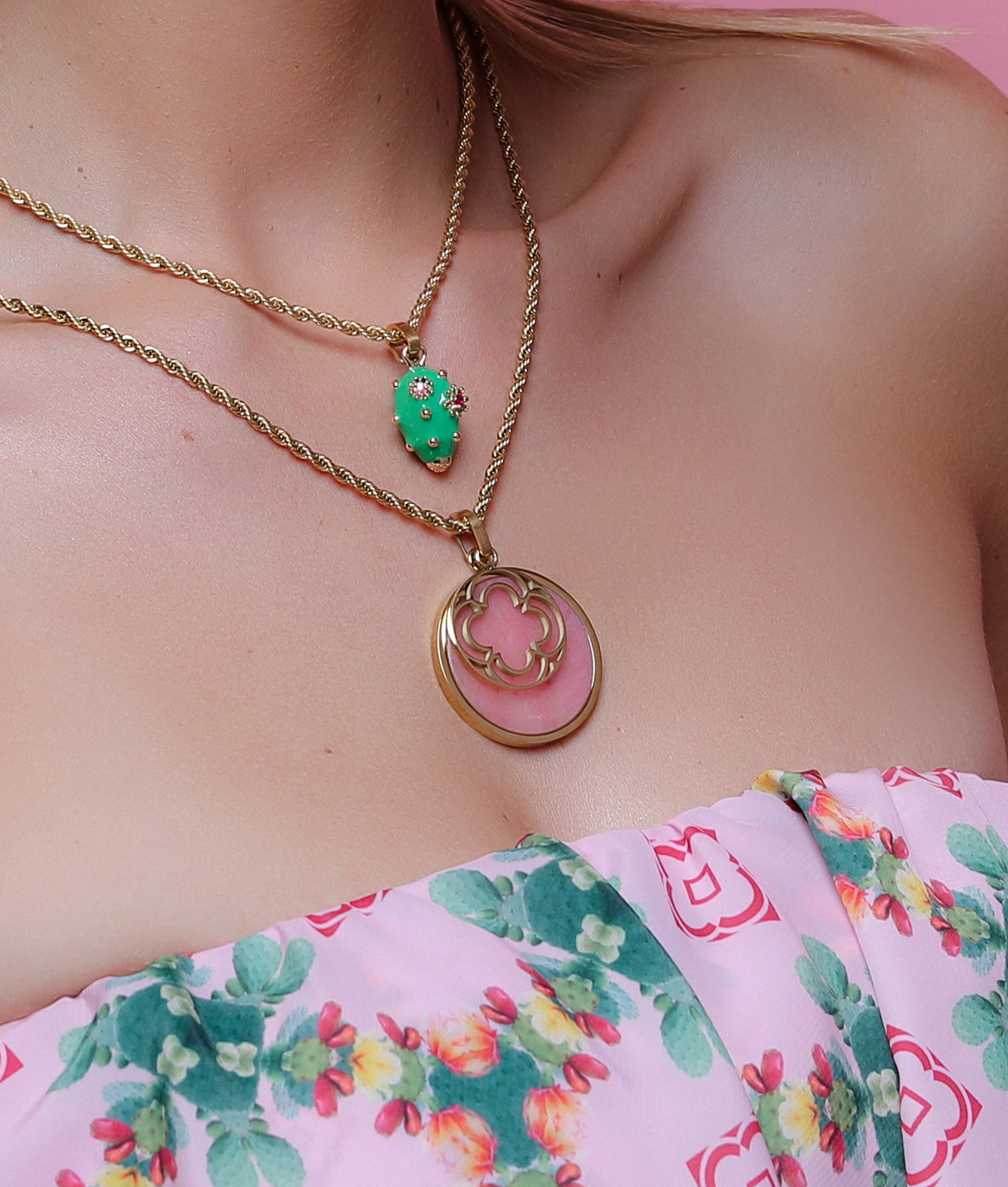 Kelsey&#39;s Green Prickly Pear Pendant