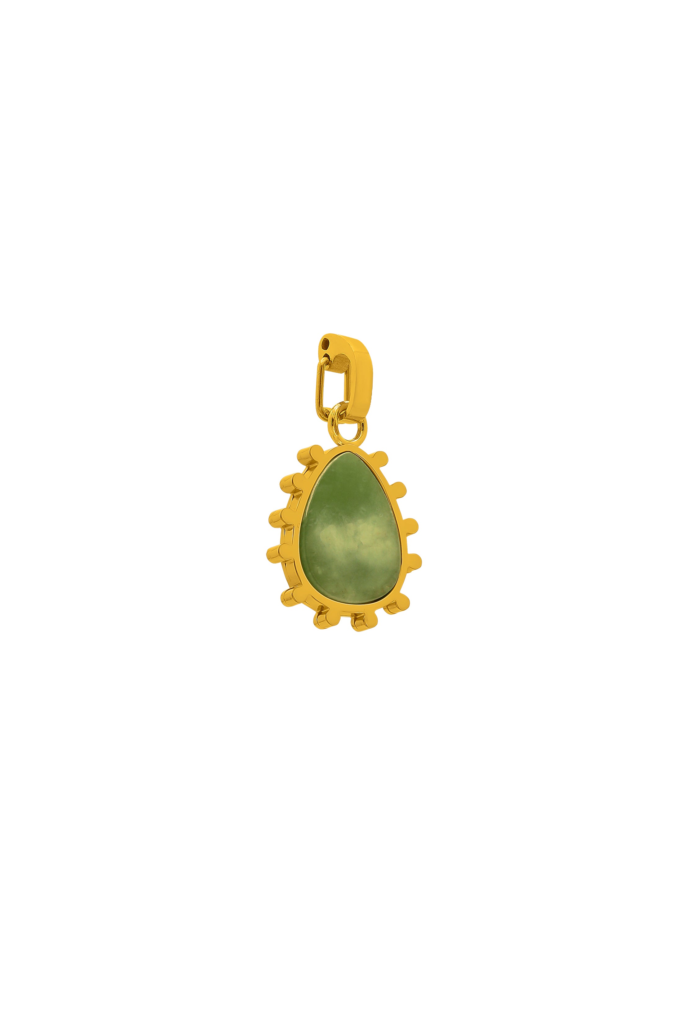 Prickly Pear Green Stone Pendant