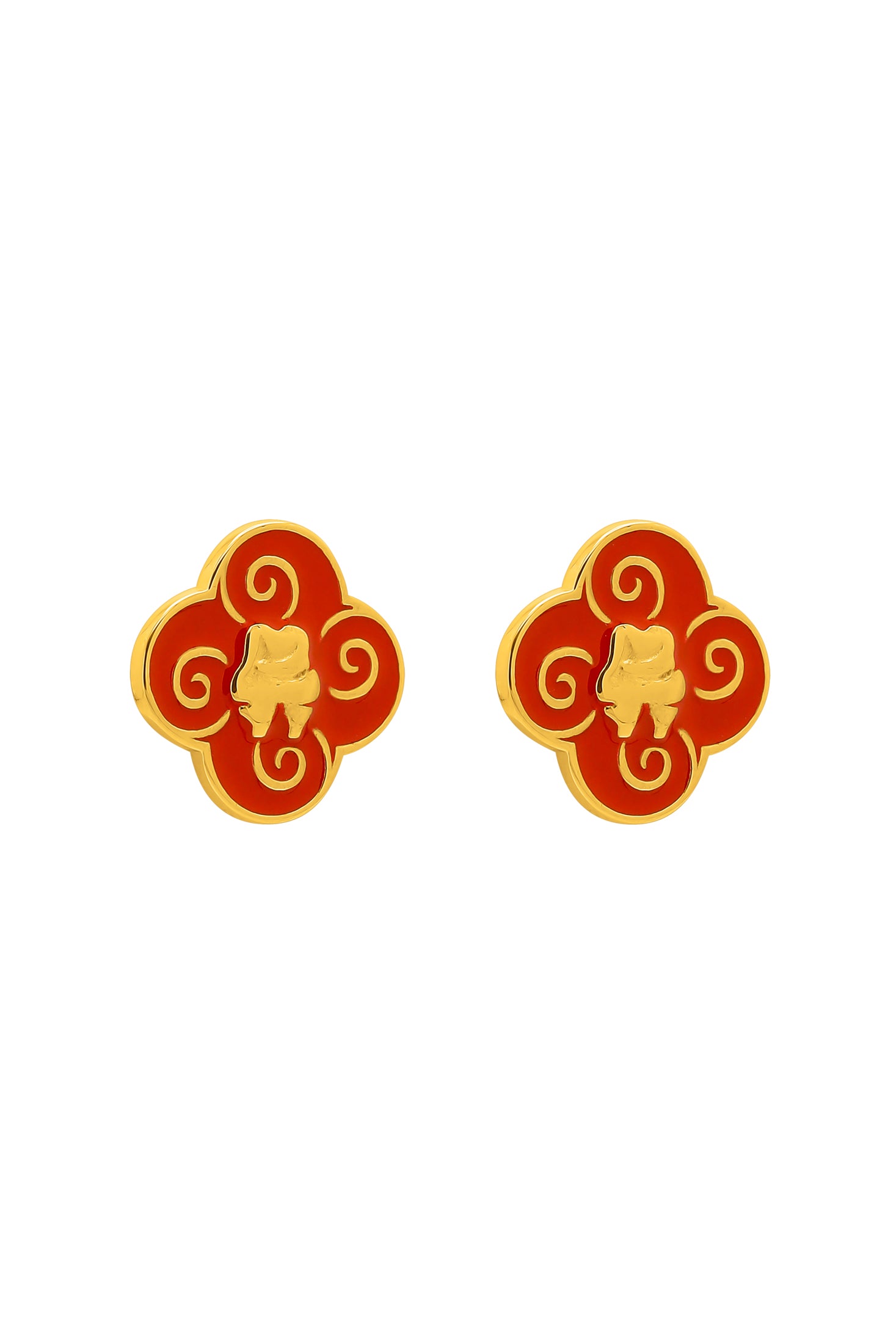 Neolithic Red Ochre Stud Earring Set