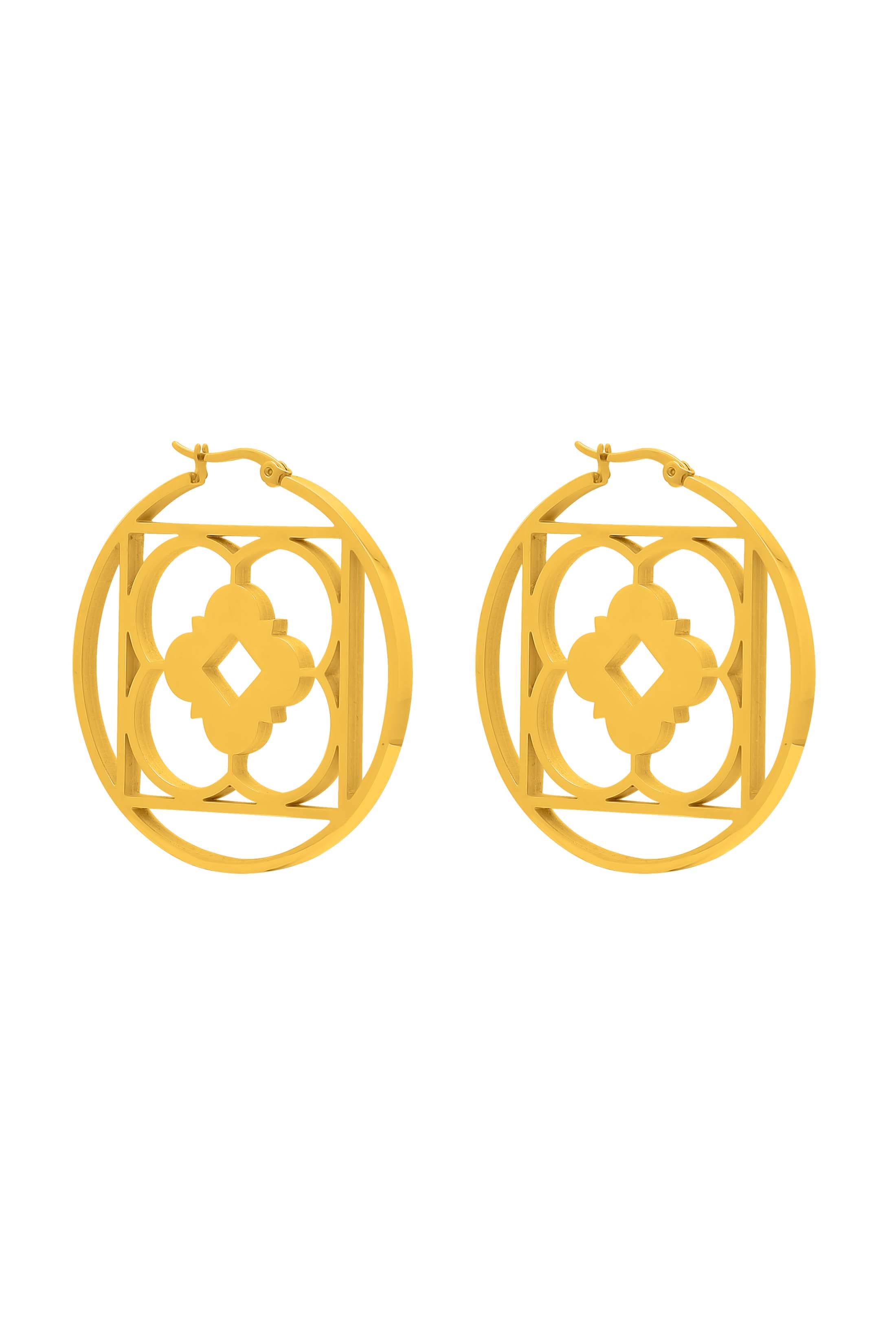Carisma Logo Statement Hoop Earrings