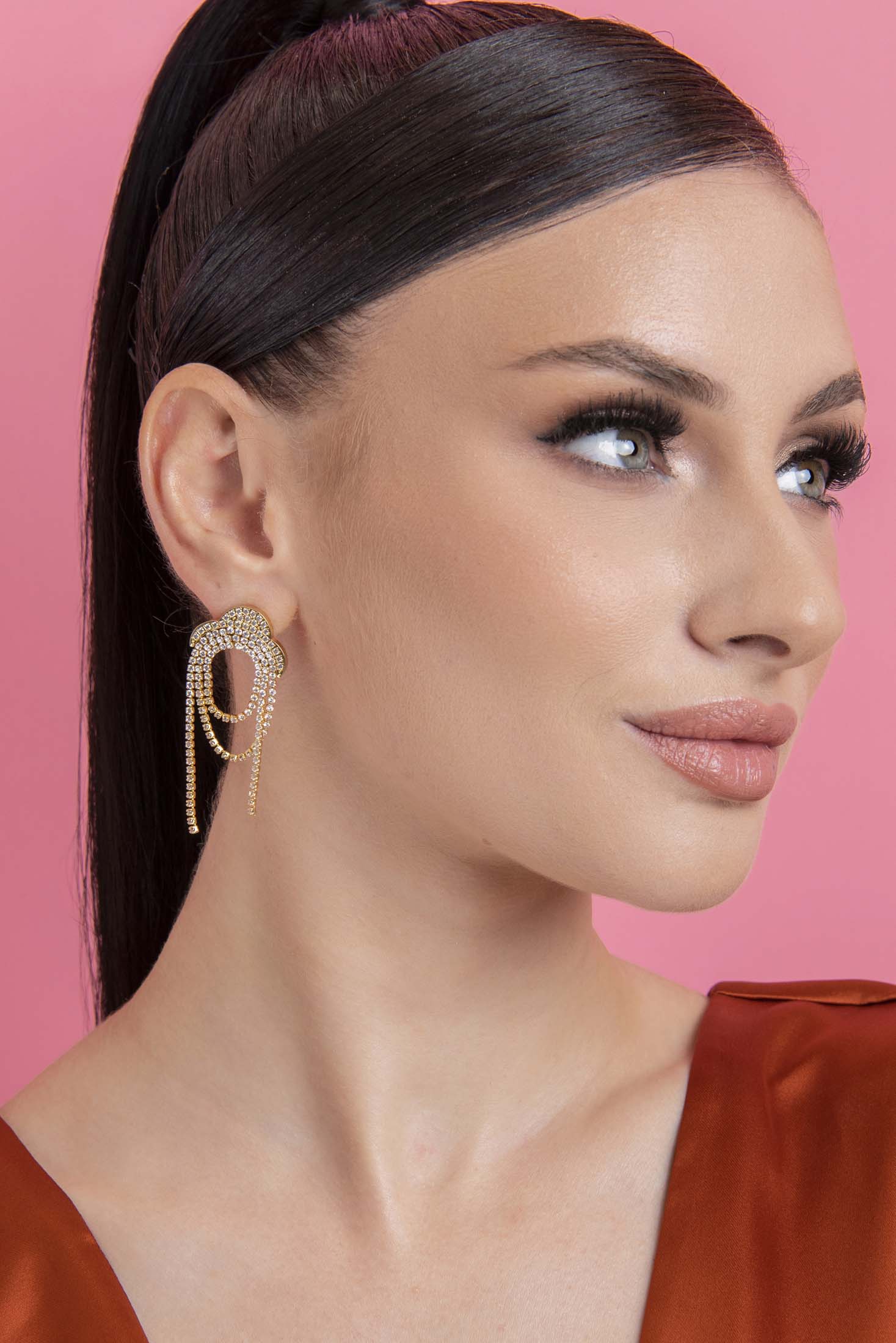 Kelsey&#39;s Zirconia Tassel Drop Earring Set