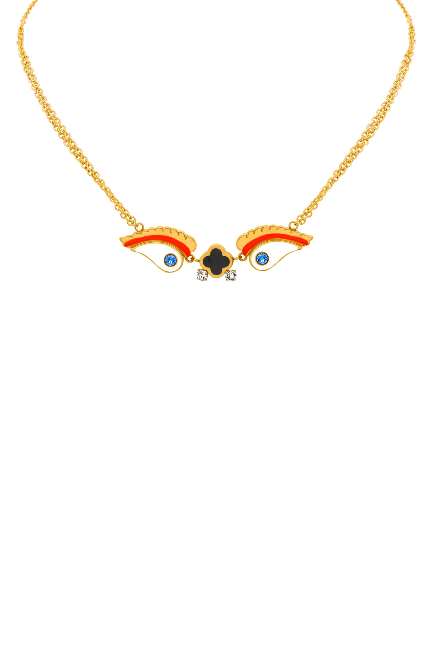 Luzzu Eye Choker Necklace &amp; Golden Luzzu Eye Stud Earring Set Gift Set