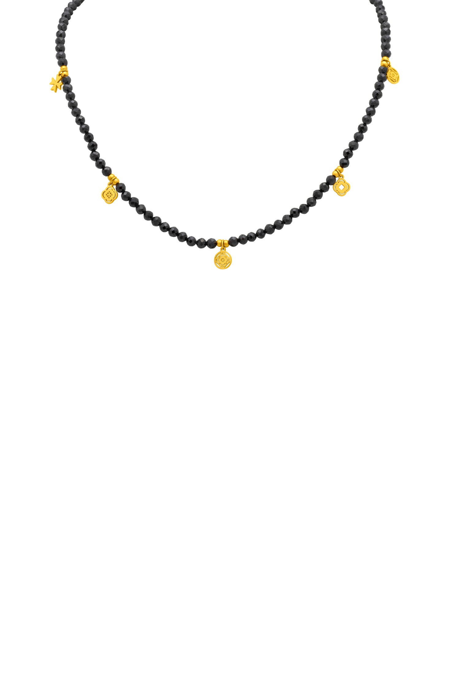 Ebony&#39;s Black Zirconia Beaded Necklace