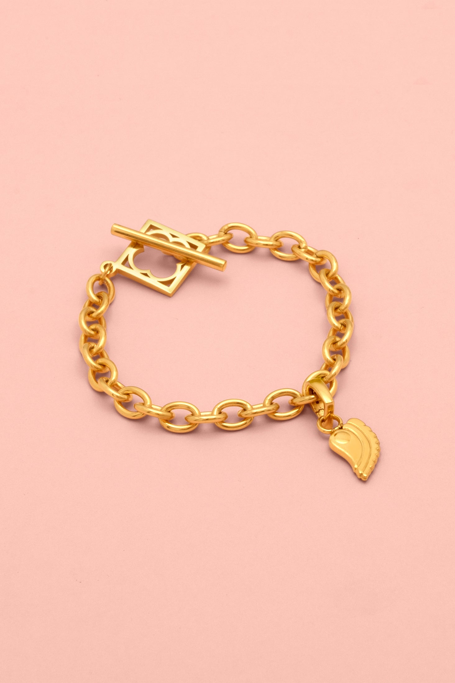Golden Luzzu Eye Pendant &amp; Charm Bracelet Gift Set