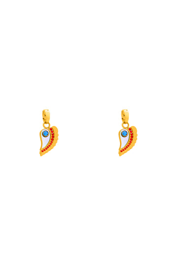 Traditional Luzzu Eye Mother of Pearl Pendant Earring Set