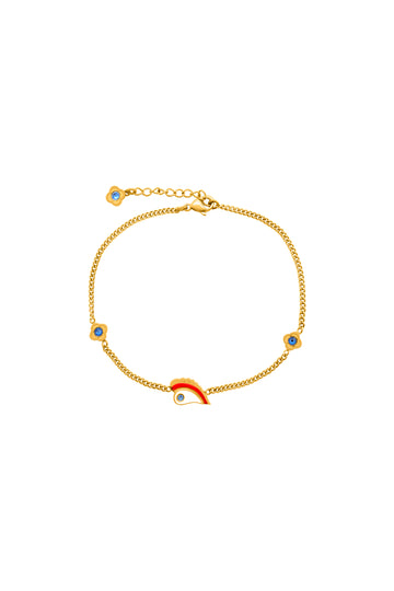 Luzzu Eye Mother of Pearl Anklet