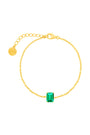 Emerald Solitaire Bracelet in 18k Gold Vermeil