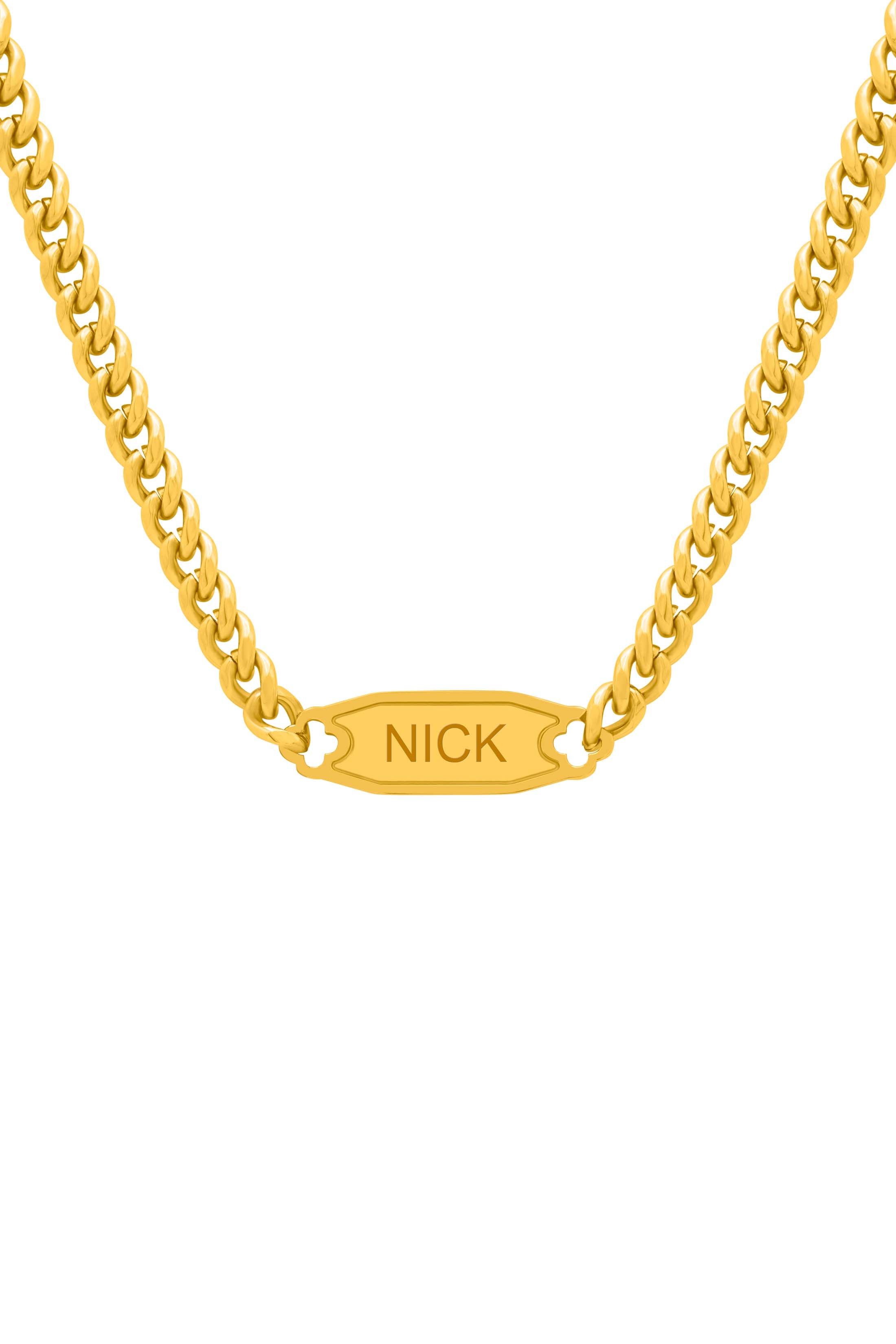 Nick&#39;s Gold Engravable Necklace