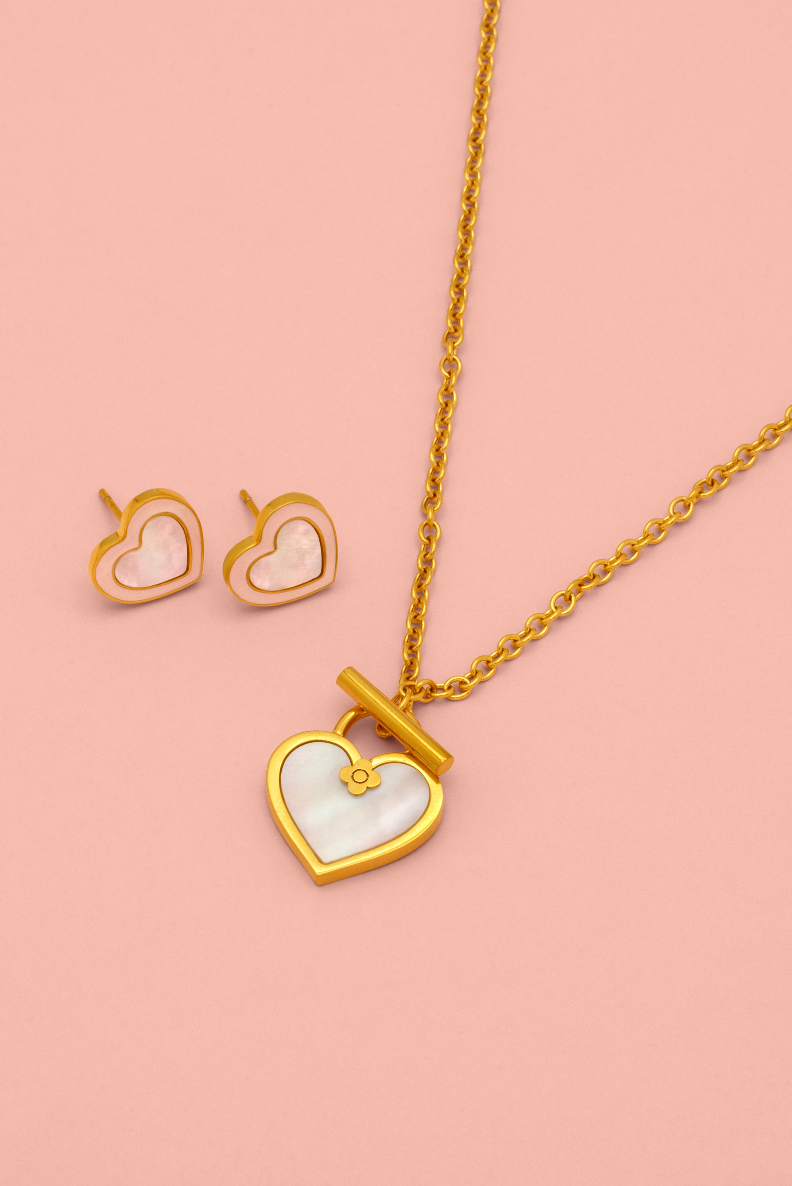 Love Necklace &amp; Stud Earring Gift Set