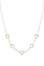 Freshwater Pearl Heart Pavé Necklace