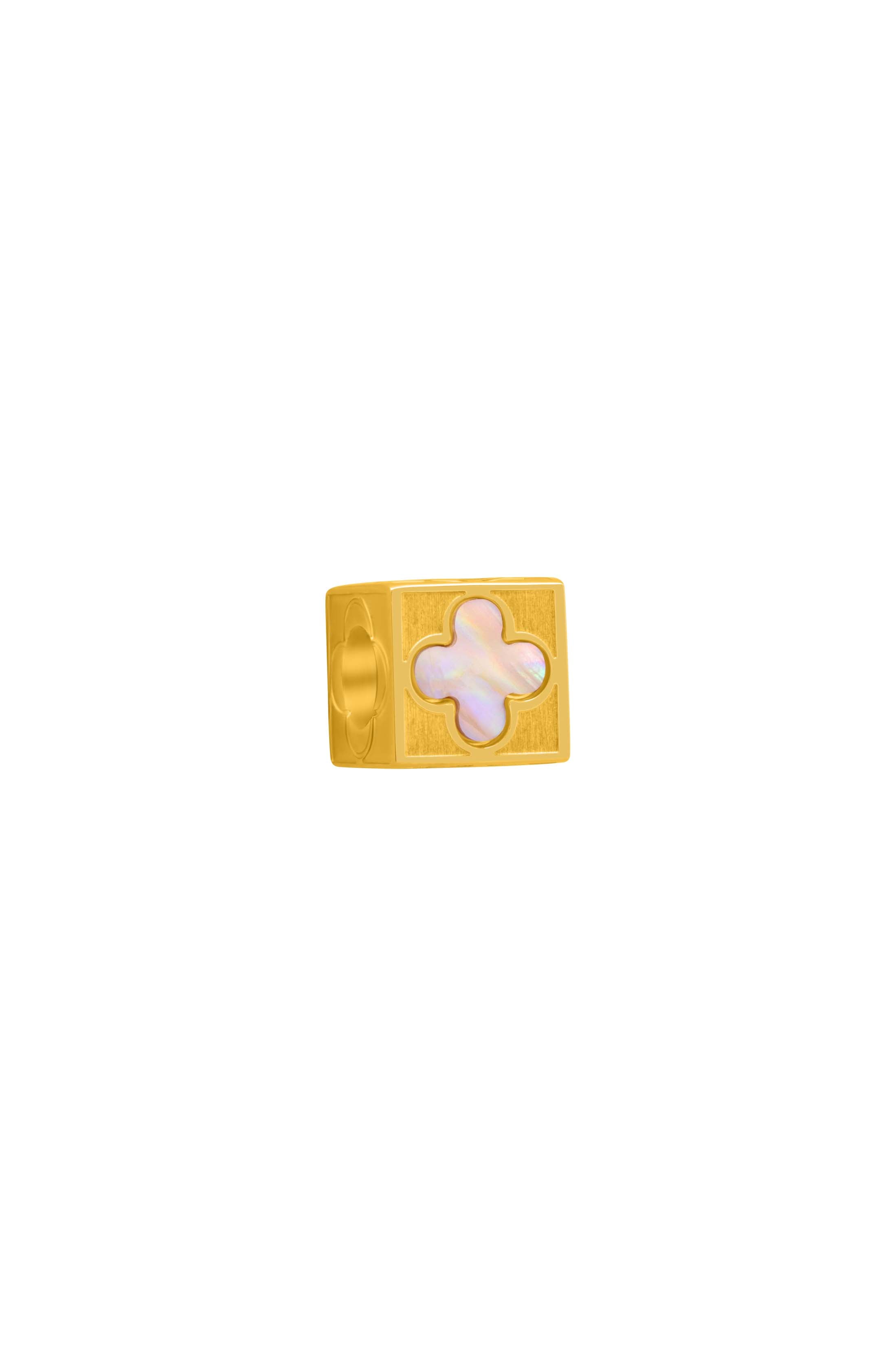 Mother of Pearl Cube Token Charm