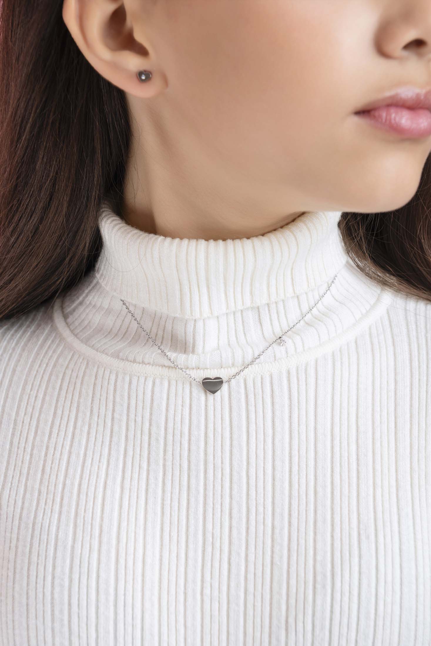 Petite Engravable Heart Silver Necklace