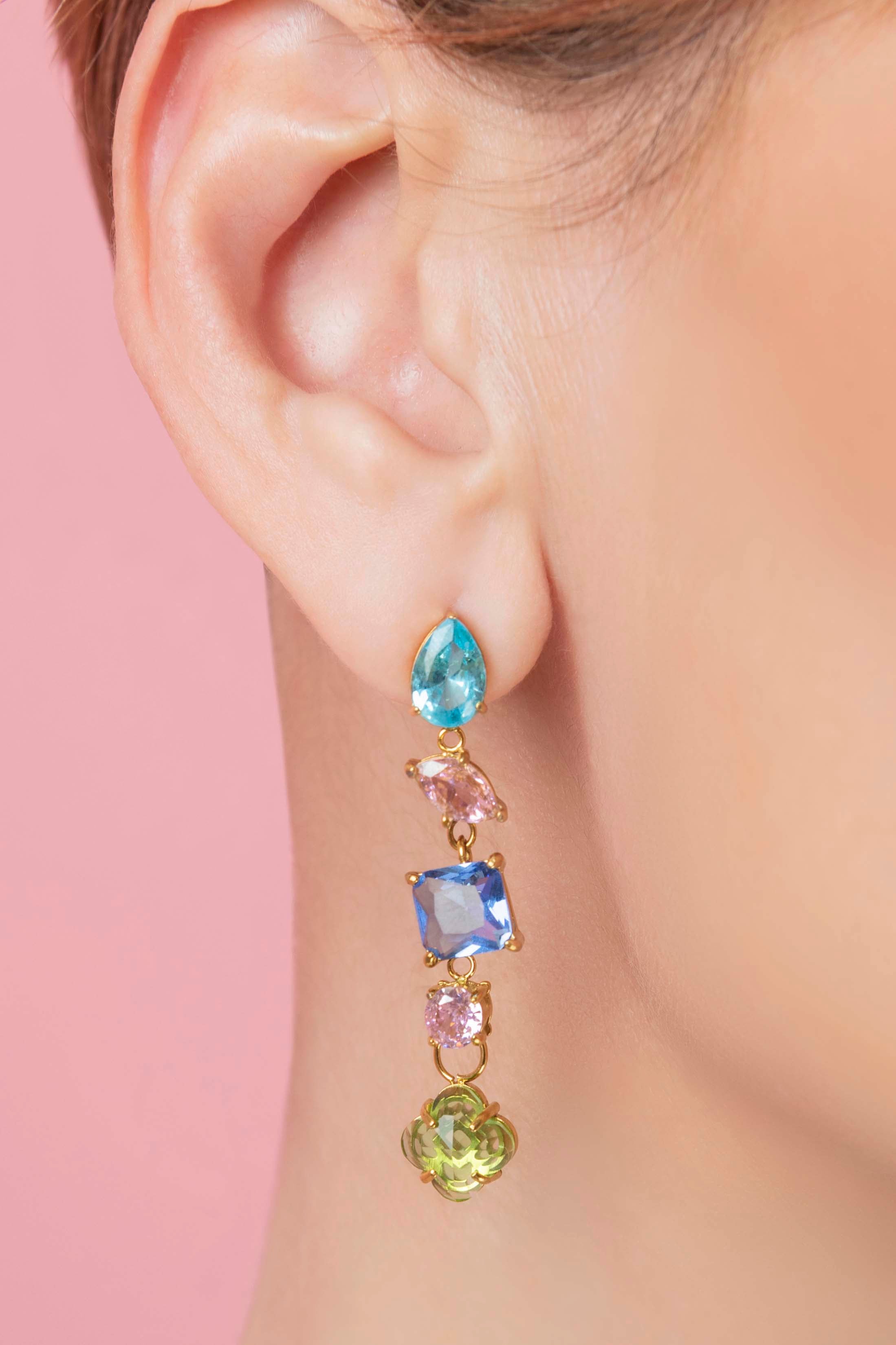 Sinfonija Ġawhar Drop Stud Earring Set, Necklace &amp; Bracelet Gift Set