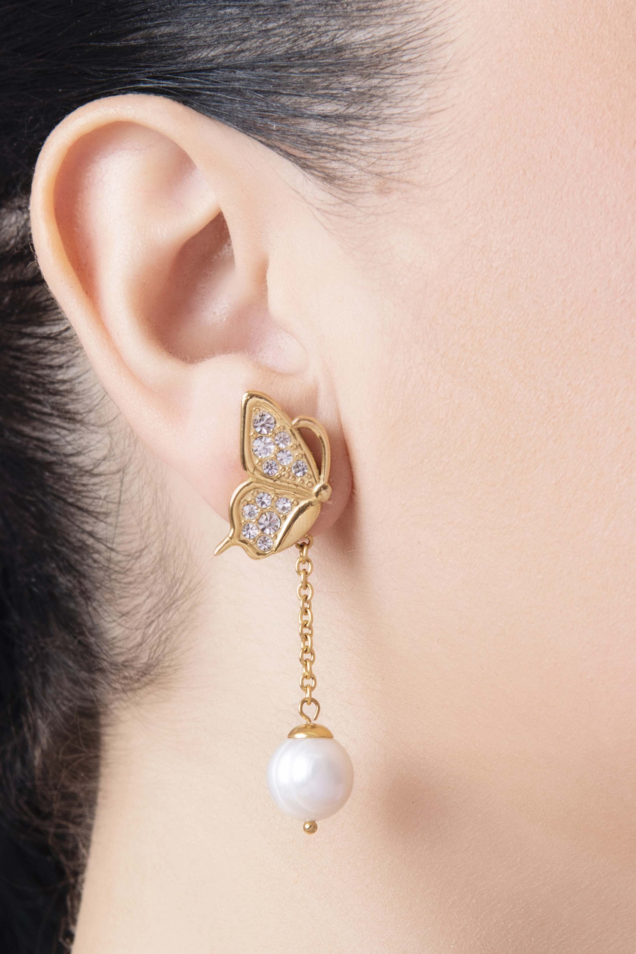 Farfett tal-Fejġel Perla Drop Stud Earring Set