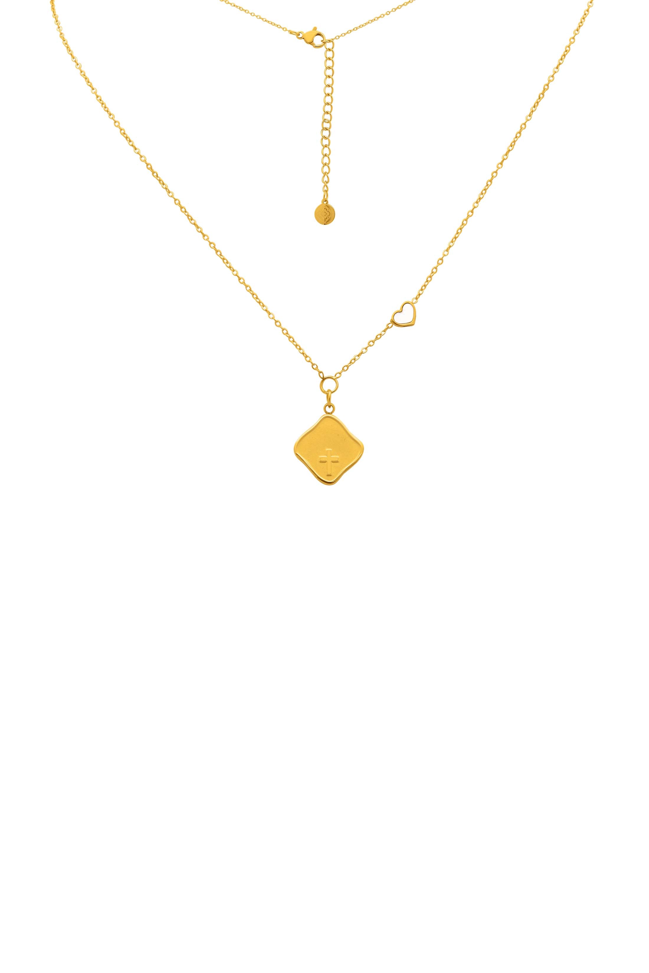 Engravable Cross Gold Necklace