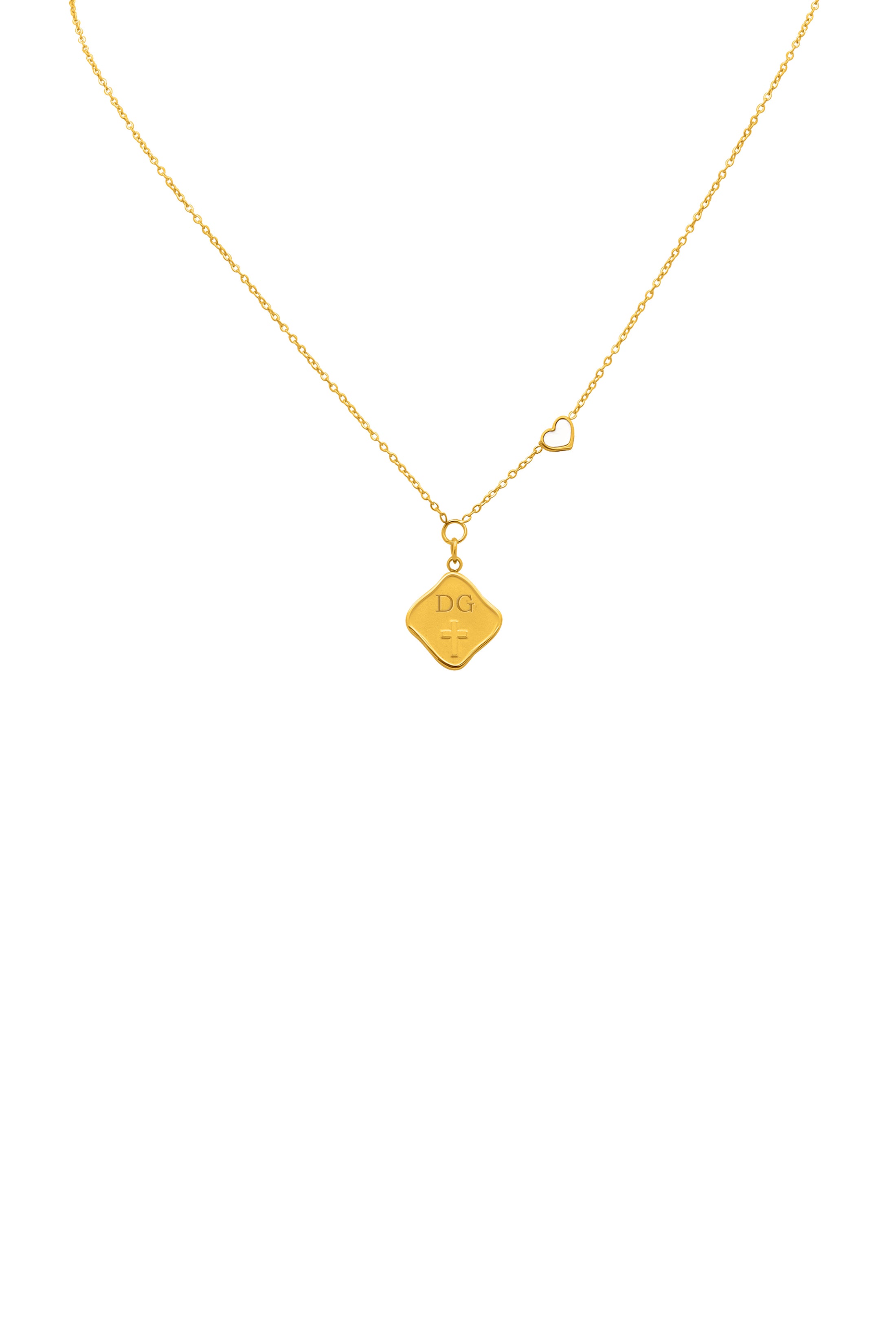 Engravable Cross Gold Necklace