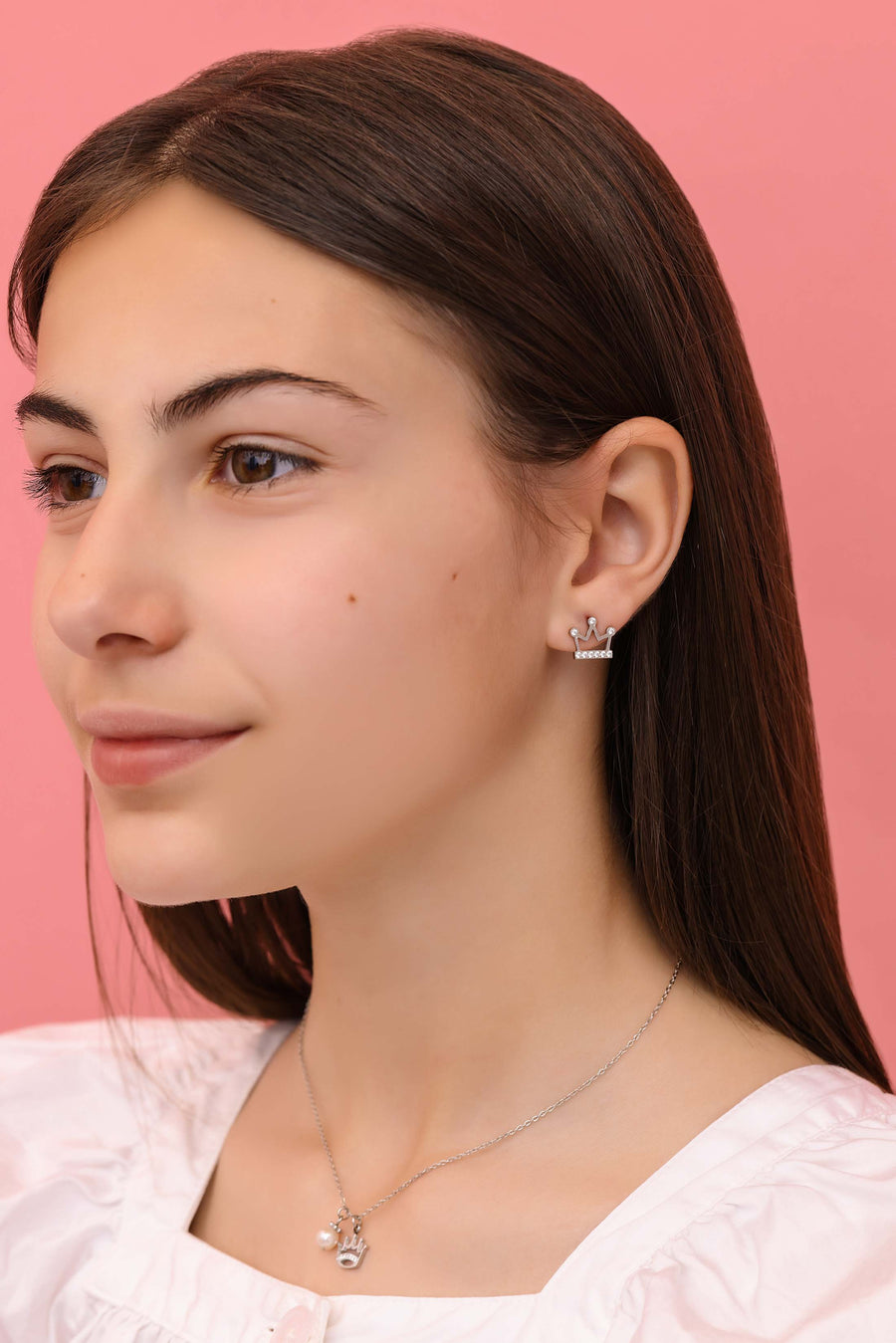 Prinċipessa Silver Stud Earring Set