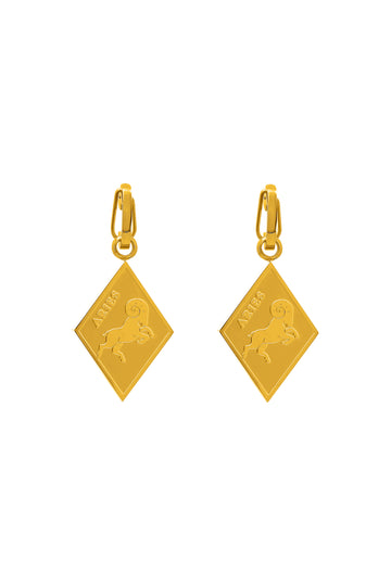 Aries Diamond Star Sign Earring Set (March 21 - April 19)