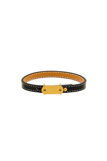 Black Buckle Leather Bracelets
