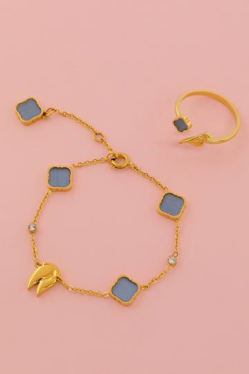 Ikħal Cat Eye Ring & Bracelet Gift Set