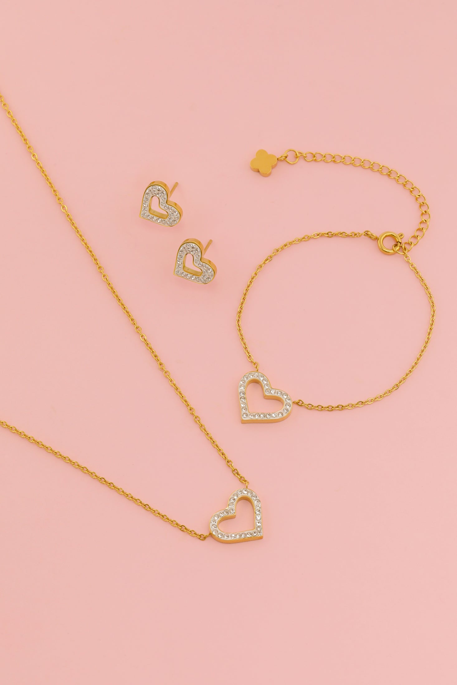 Infinite Love Pavé Necklace, Bracelet &amp; Petite Studs Gift Set