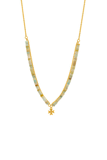 Maltese Cross Beaded Necklace