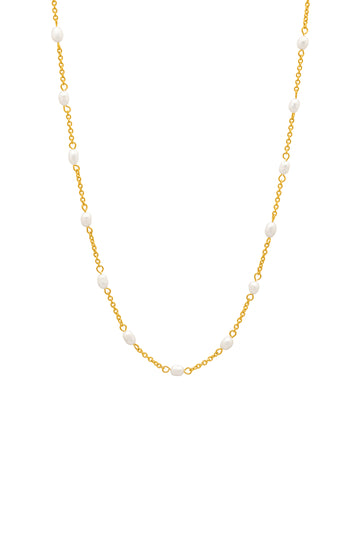 Freshwater Pearl Ball Chain Necklace