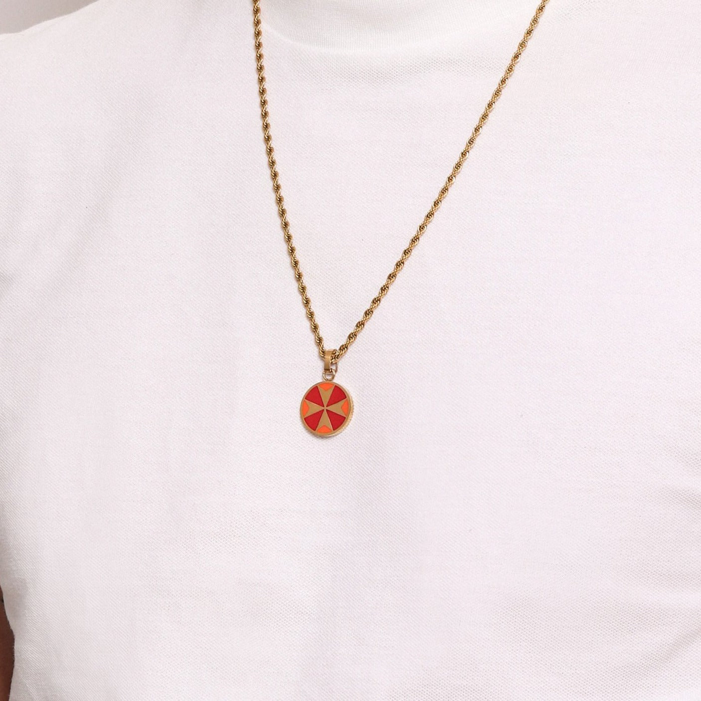 Flame Maltese Cross Pendant