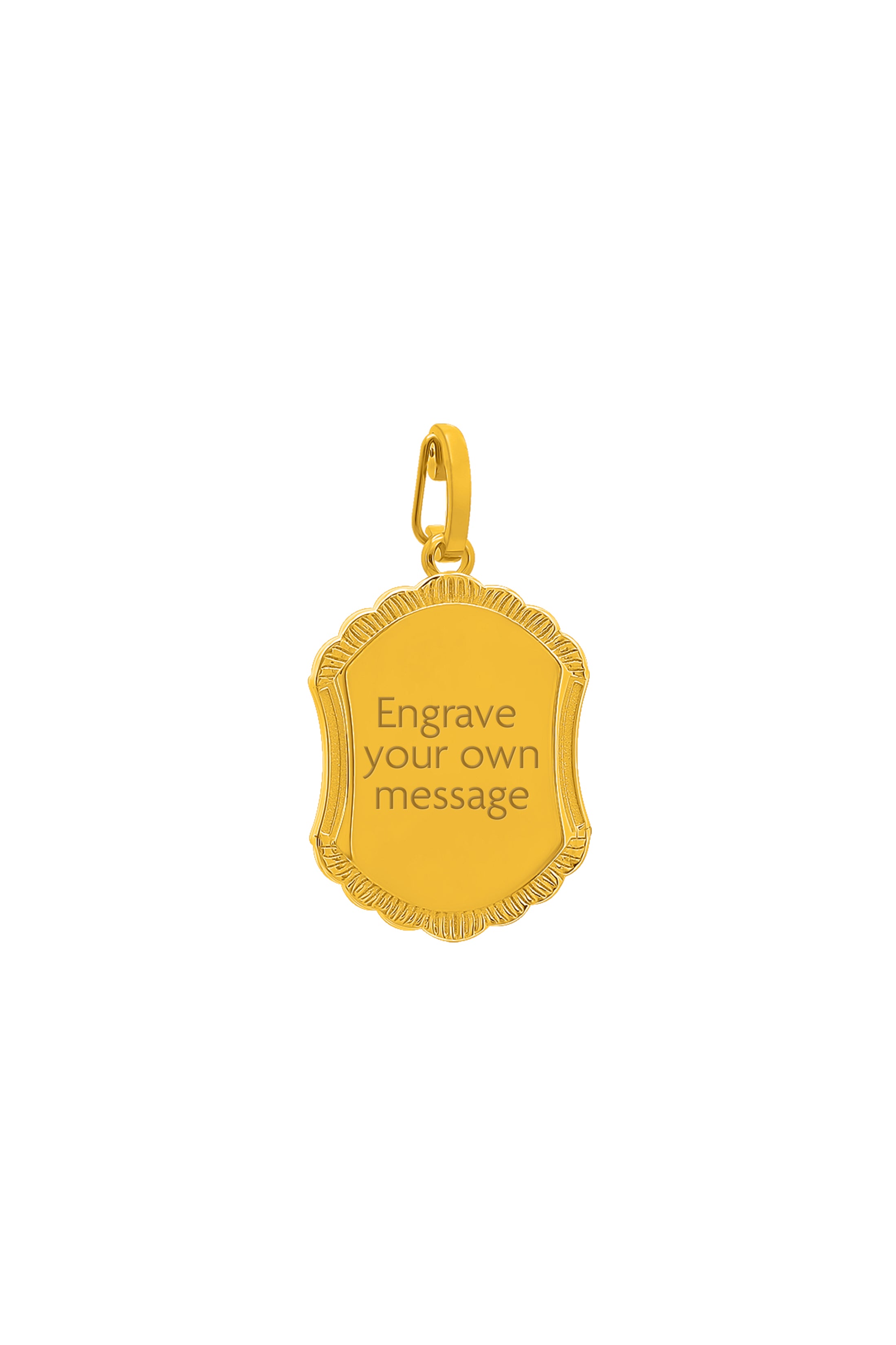 Gozo Lace Engravable Pendant &amp; Carisma Logo Birthstone Pendant Gift Set