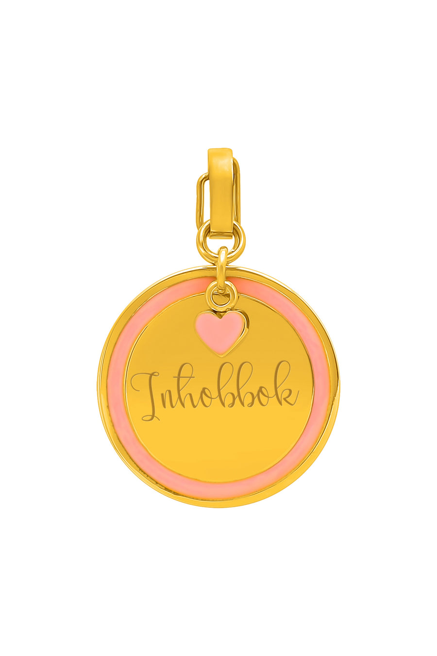 “Inħobbok” Pink Heart Pendant