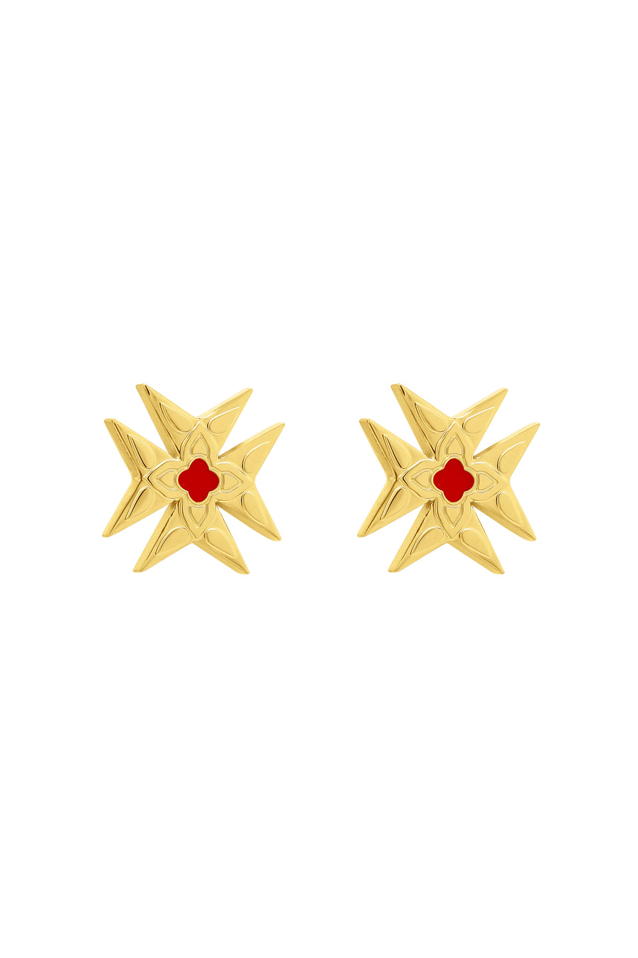 Carisma’s Eight Pointed Cross Stud Earring Set