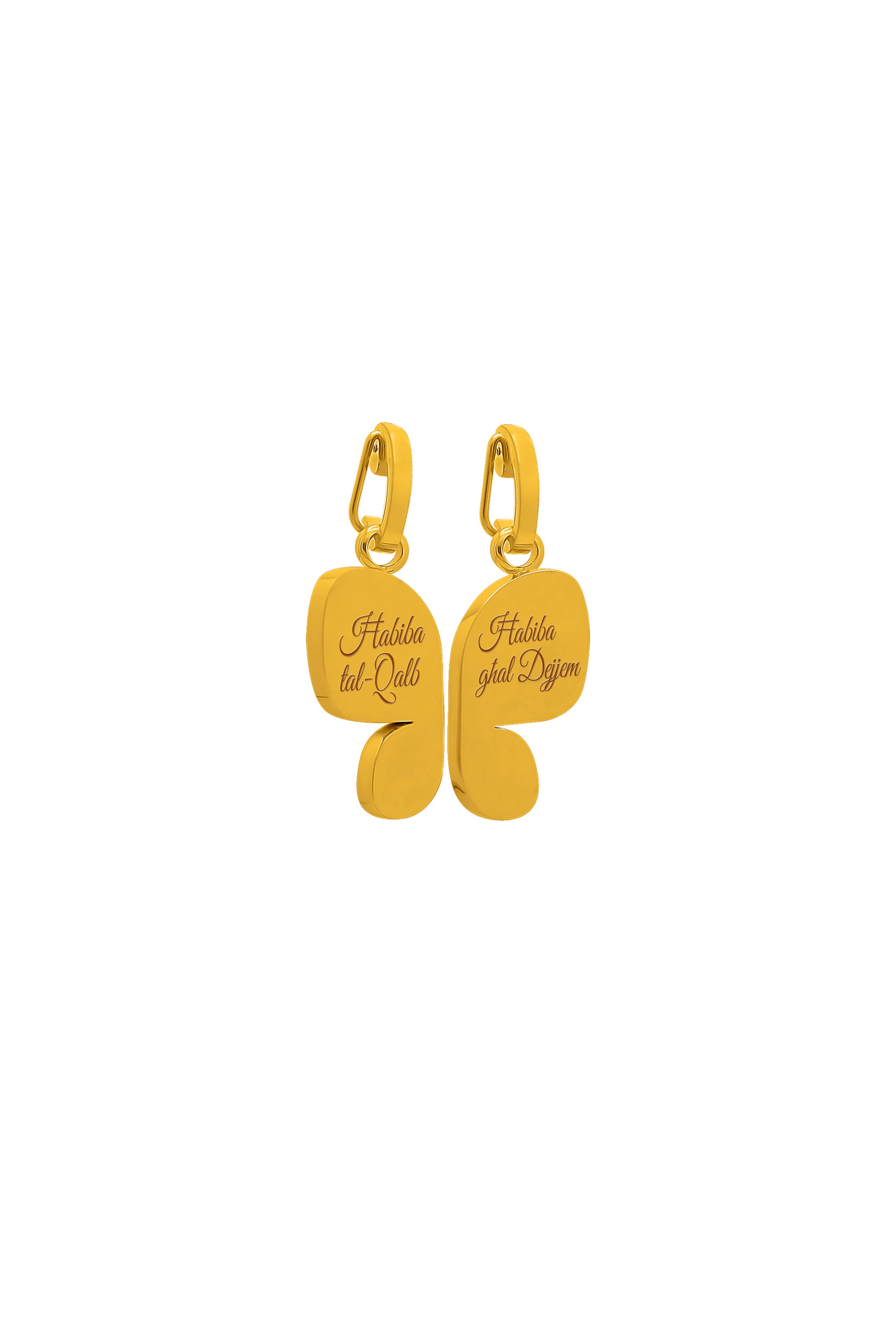 L-Aqwa Ħabiba Butterfly Wings Pendants &amp; Carisma Logo Birthstone Pendant Gift Set