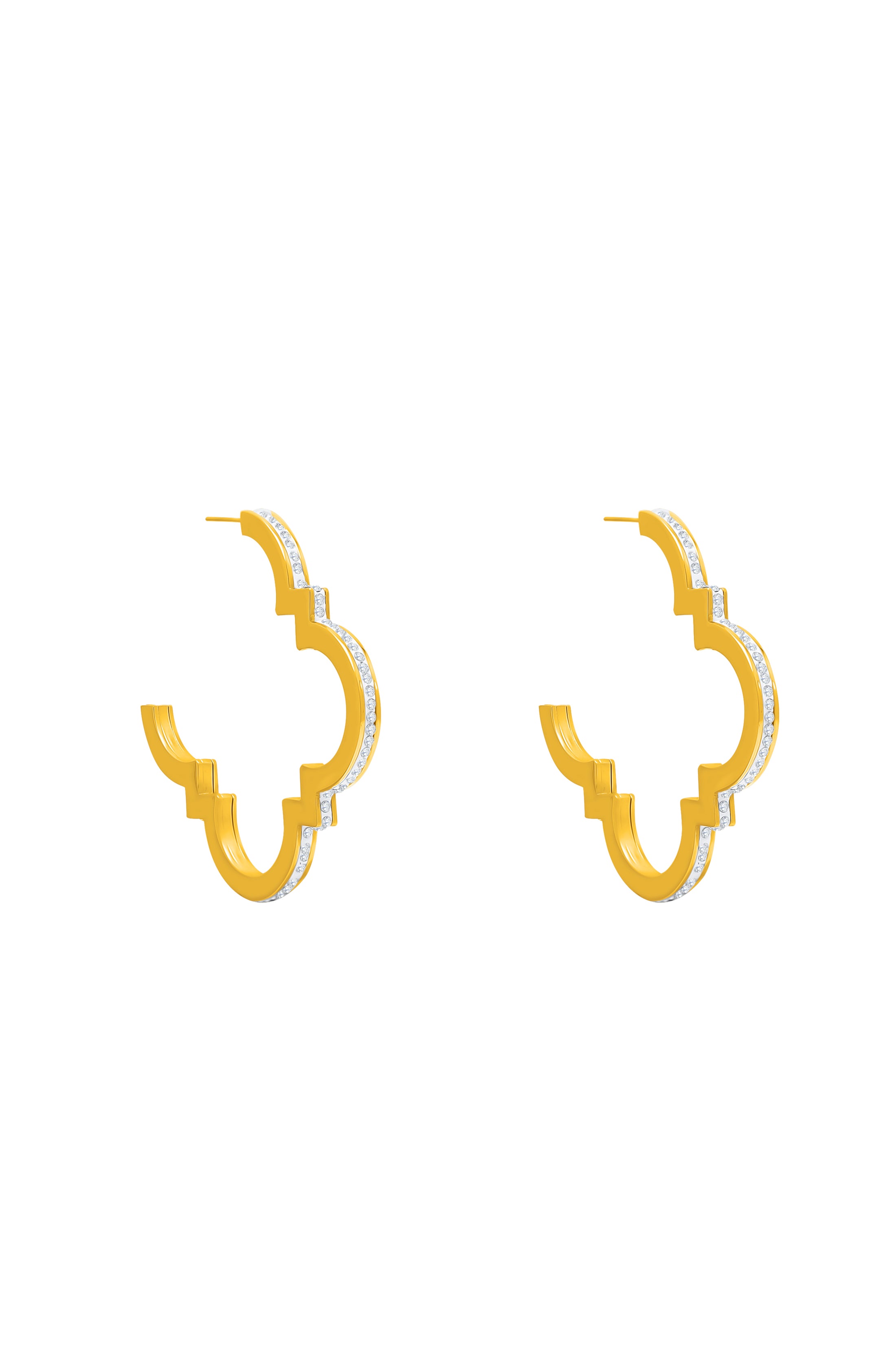 Roberta’s Glamorous Carisma Logo Oversized Hoop Earring Set