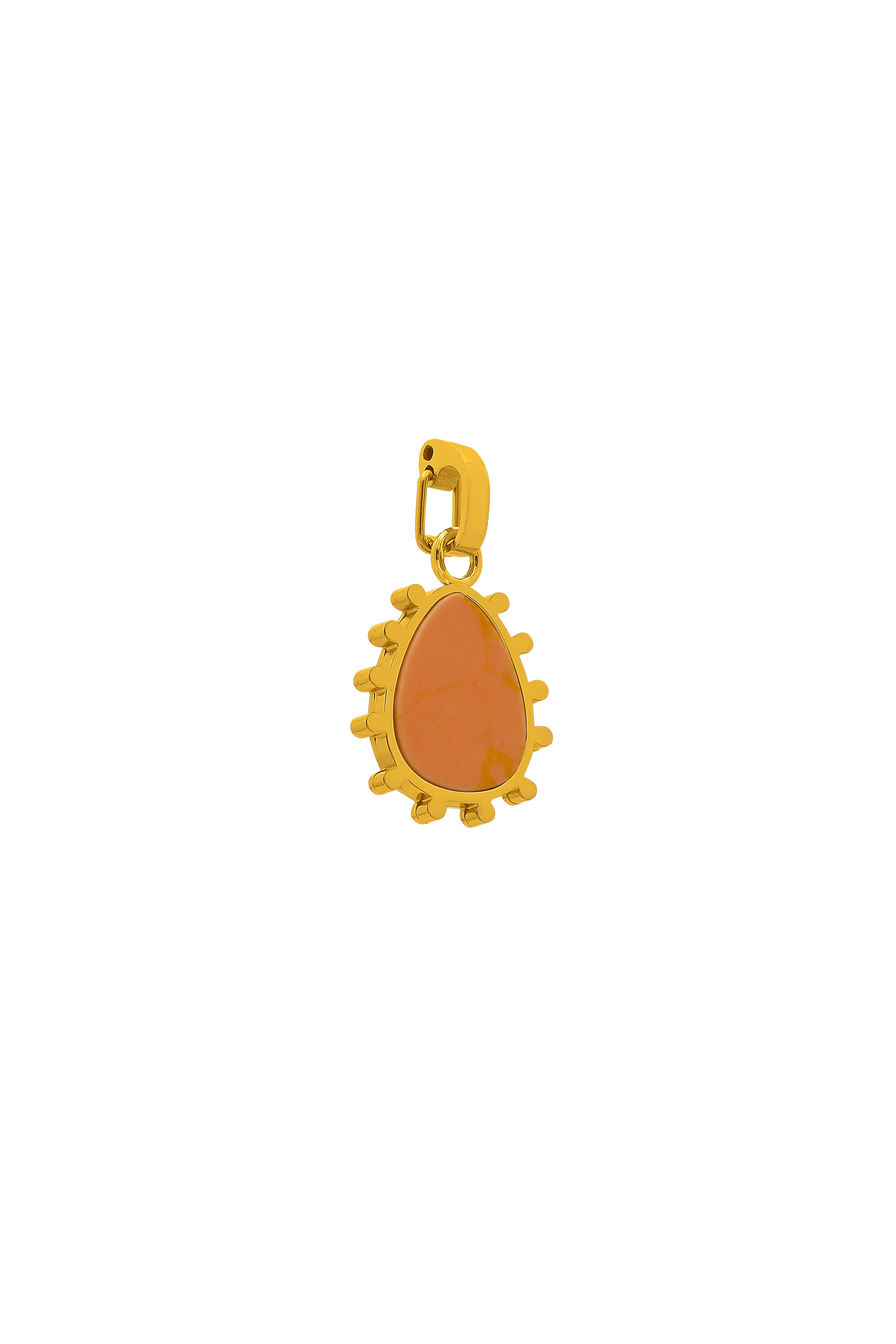 Prickly Pear Orange Stone Pendant