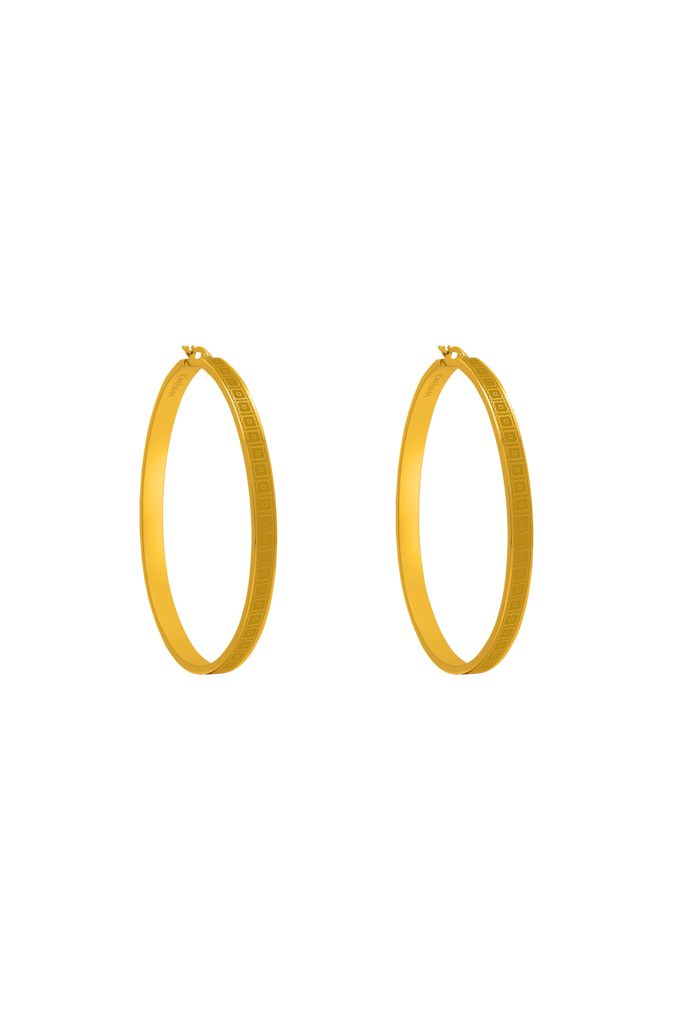 Maia&#39;s Carisma Logo Medium Sized Hoop Earring Set