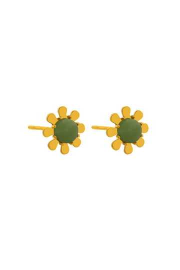 Lola's Prickly Pear Green Stud Earring Set