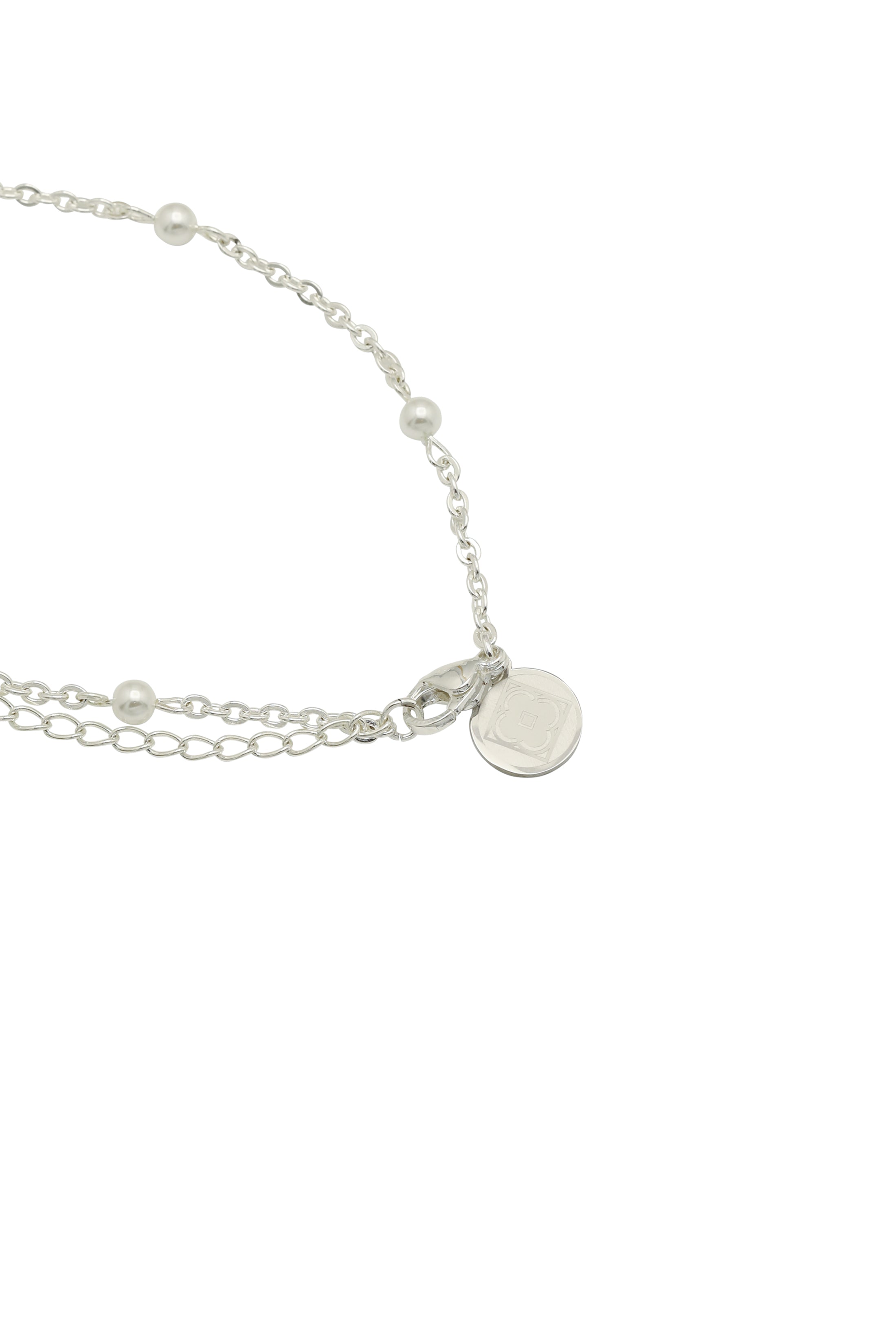 Silver Pearl Ball Bracelet