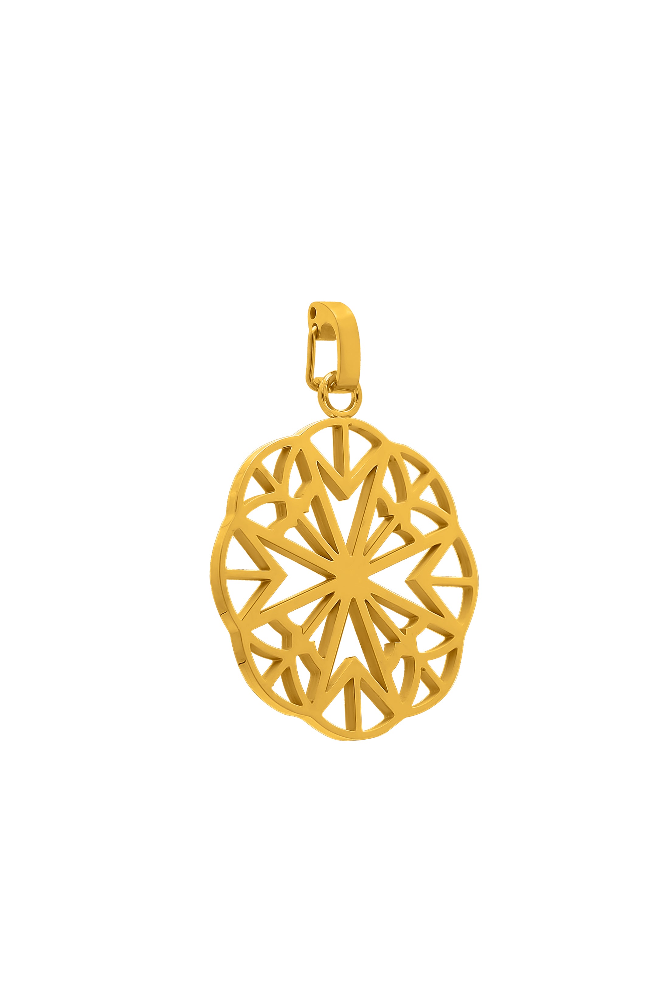 Large Hollow Maltese Lace Cross Pendant &amp; Carisma Logo Birthstone Necklace Gift set