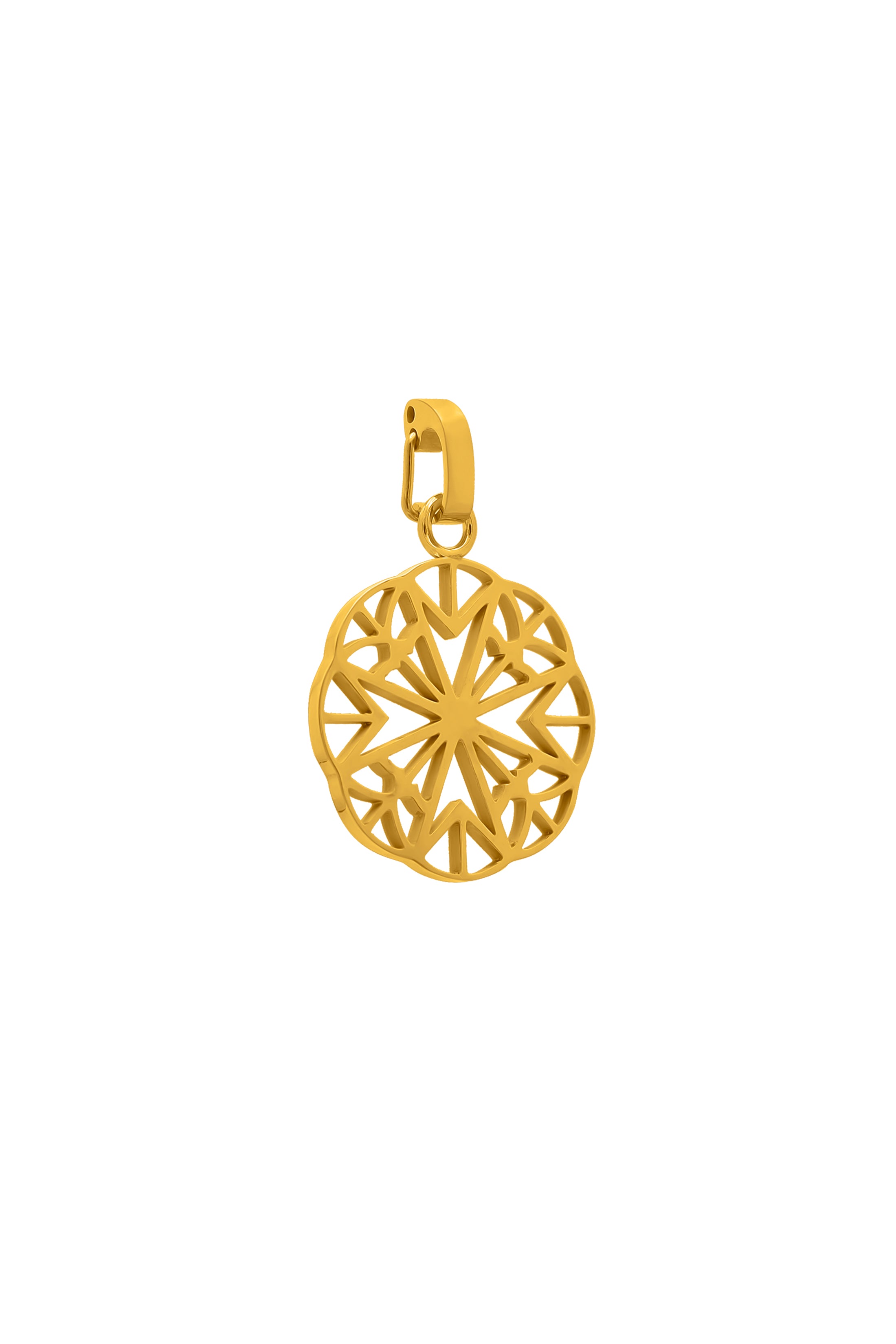 Small Hollow Maltese Lace Cross Pendant &amp; Carisma Logo Birthstone Necklace Gift set