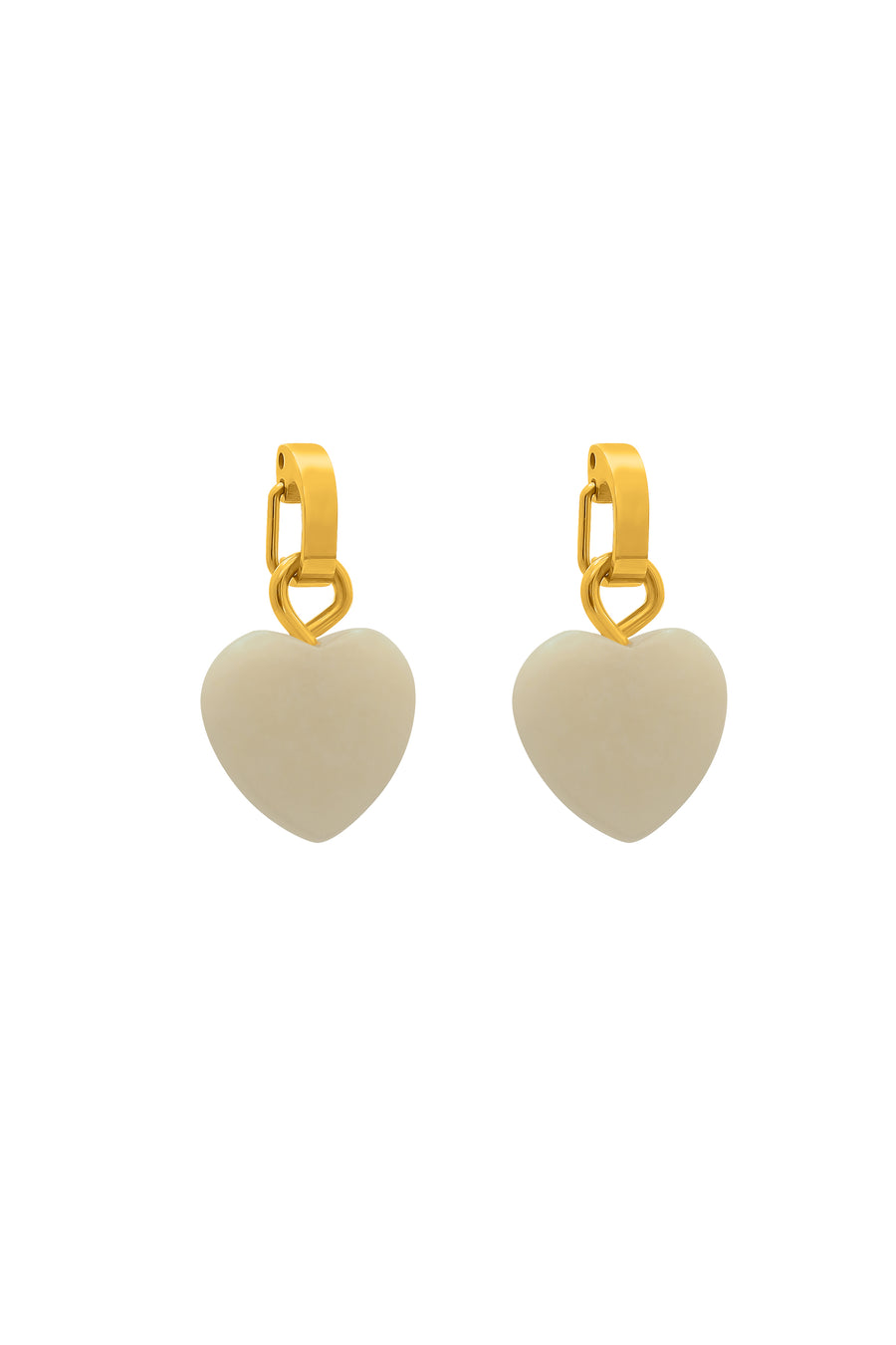 October Heart Birthstone Pendant Earring Set
