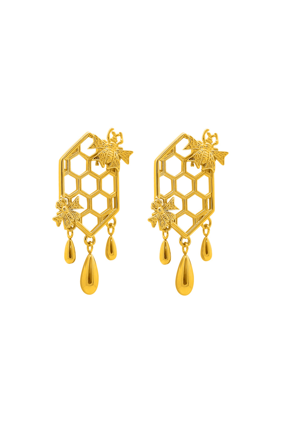 Reġina Honeycomb Stud Earring Set