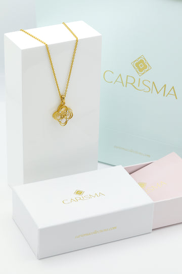 "Zija" Carisma Logo Zirconia & Mother of Pearl Pendant Gift Set