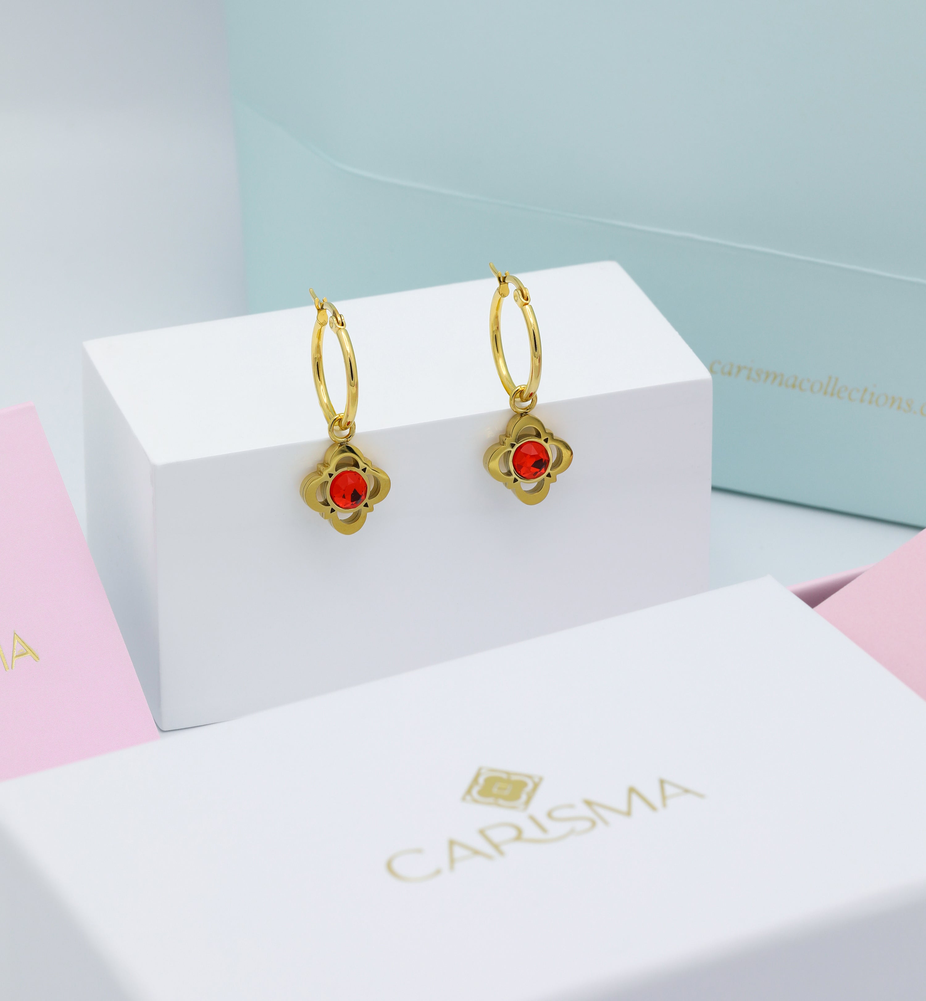 Carisma Logo Birthstone Pendant Earring Gift Set