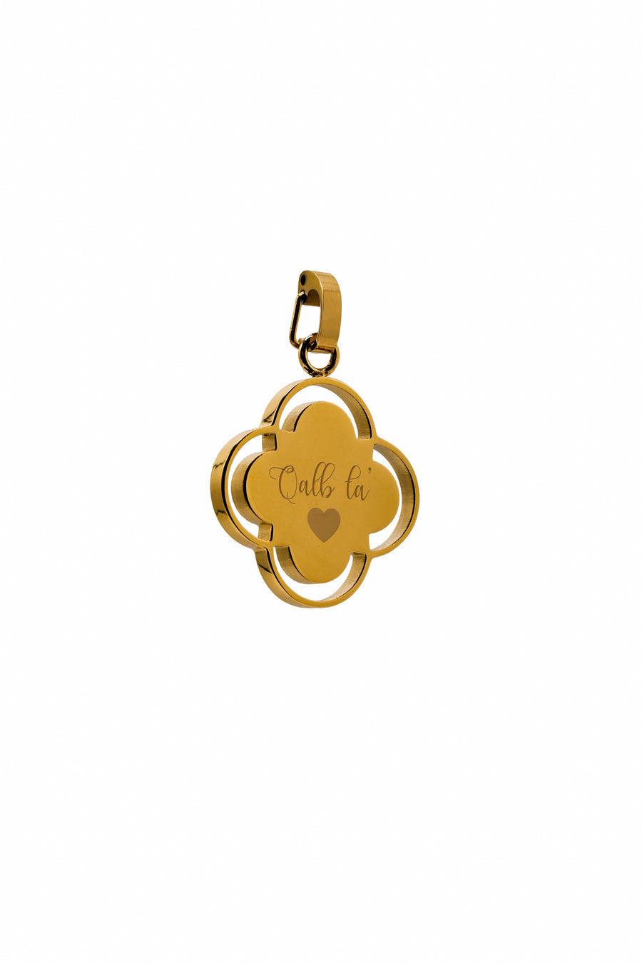 "Inħobbok" Or "Qalb ta Qalbi" Carisma Pendant, Birthstone Pendant & Heart of Gold Stud Earring Set Gift Set